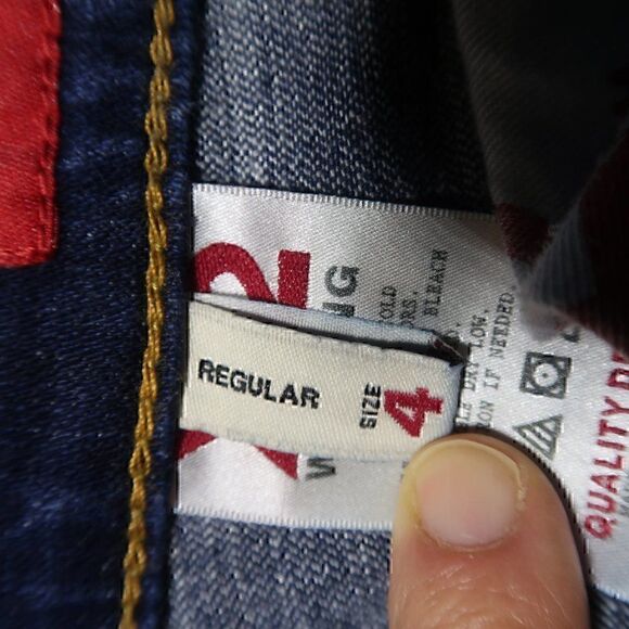 X2 CURVY DARK WASH REGULAR RISE BOOT CUT BLUE DENIM JEANS WOMENS SIZE 4 - Picture 5 of 12